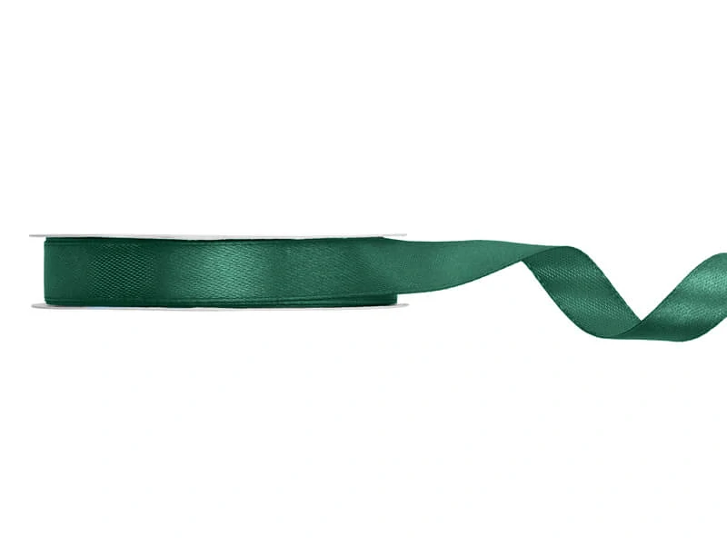 Saténová stuha tmavě zelená 12 mm × 25 m