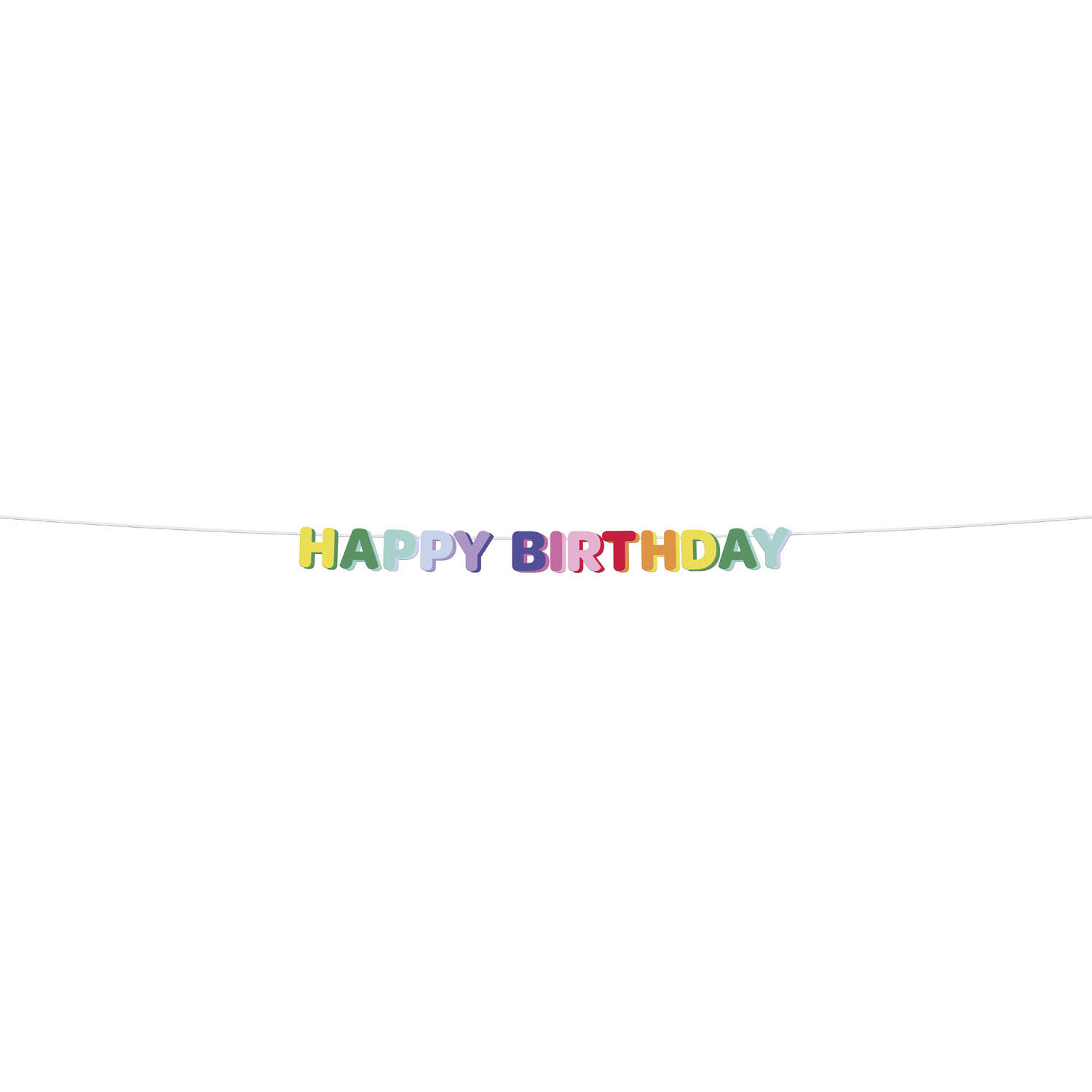Závěsný baner „Happy Birthday“ pro barevnou oslavu 1,7 m