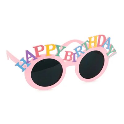Brýle s nápisem Happy Birthday růžové
