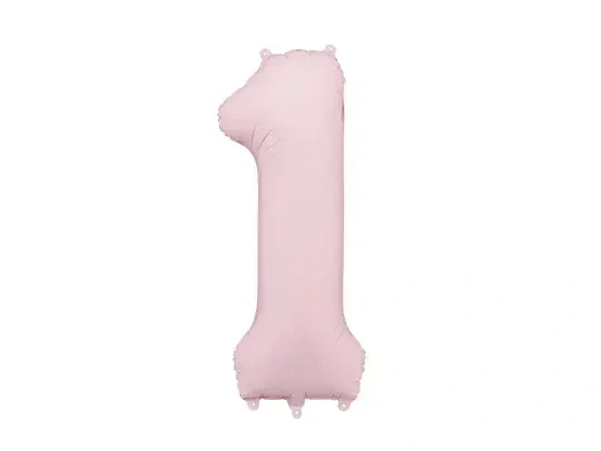 Foliová číslice světle růžová matná 1 - 86 cm