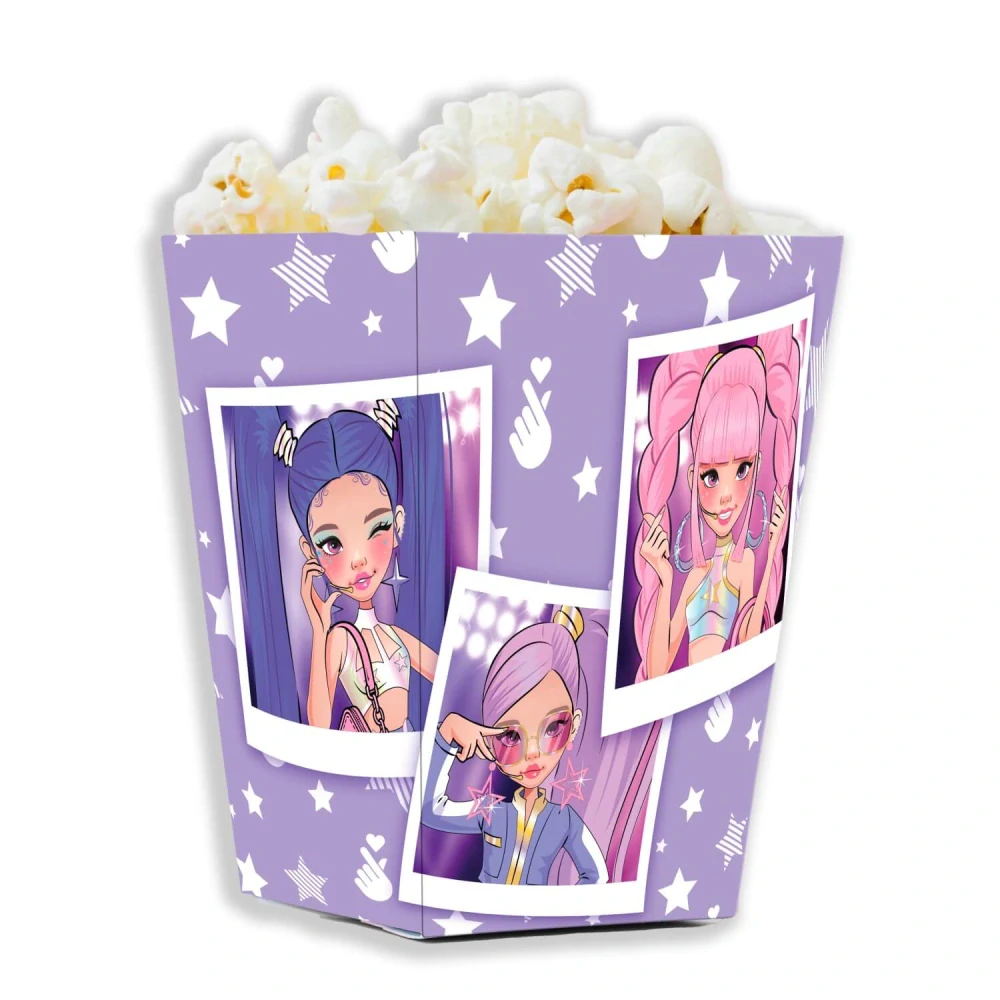 Papírové krabičky na popcorn K-Pop Idol 12 ks