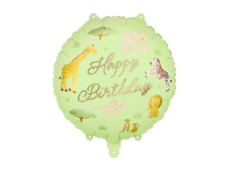 Fóliový balonek Happy Birthday Safari 45 cm