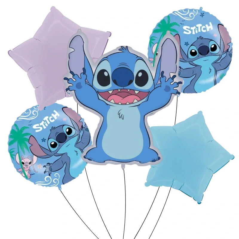 Sada fóliových balonků Stitch 5 ks