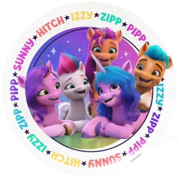 Papírové talířky My Little Pony Rainbow 18 cm - 8 ks