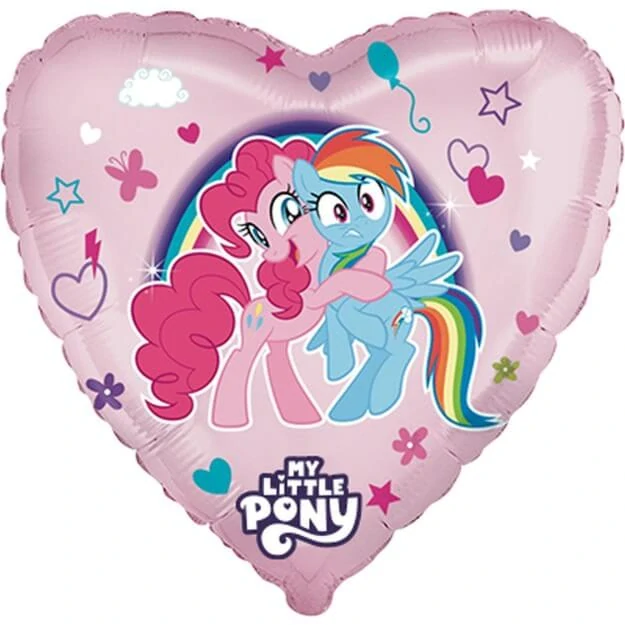 Fóliový balonek srdce My Little Pony Rainbow 46 cm