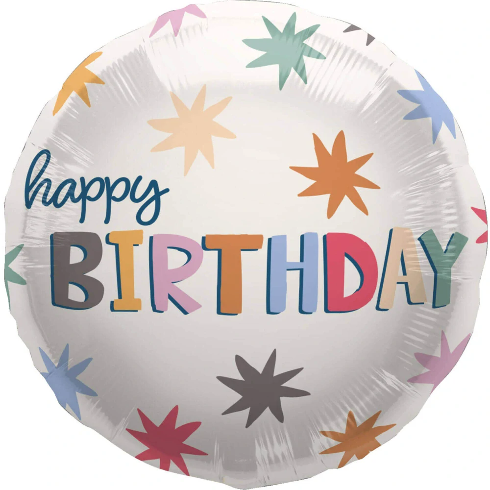 Fóliový balónek HB Barevné hvězdy 45 cm
