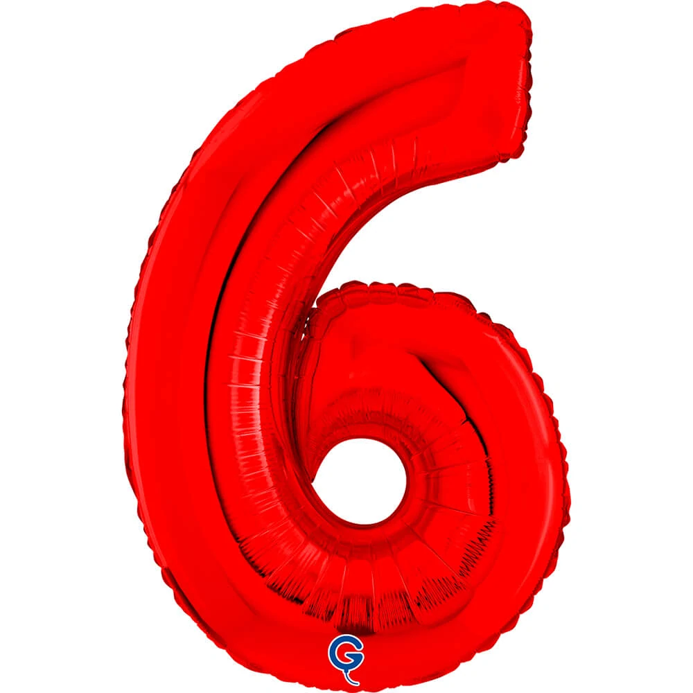 Fóliová číslice Červená 6 - 66 cm