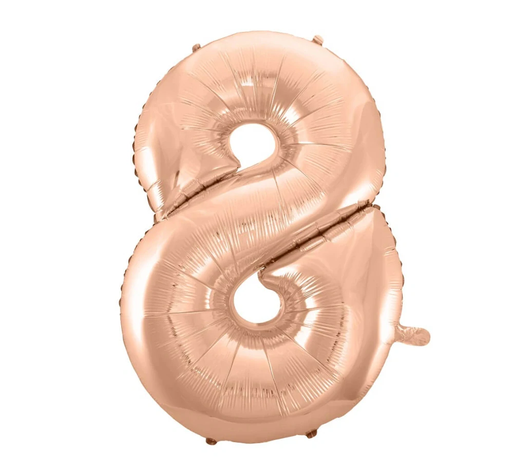 Fóliová číslice rosegold 8 - 92 cm