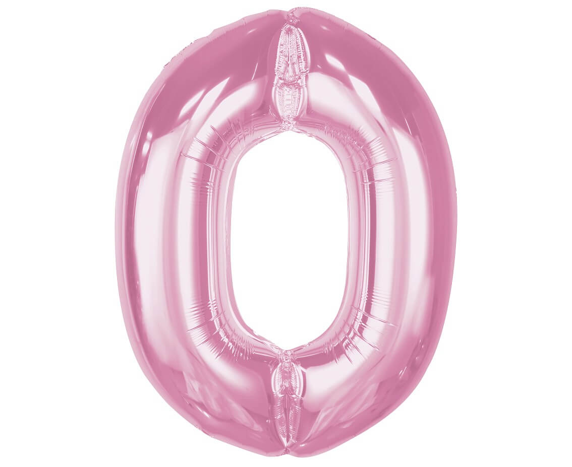 Fóliová číslice růžová 0 - 92 cm