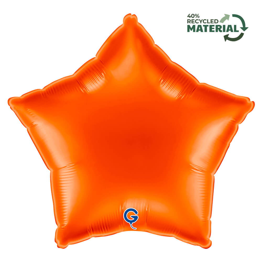 Fóliový balónek Hvězda oranžová 46 cm