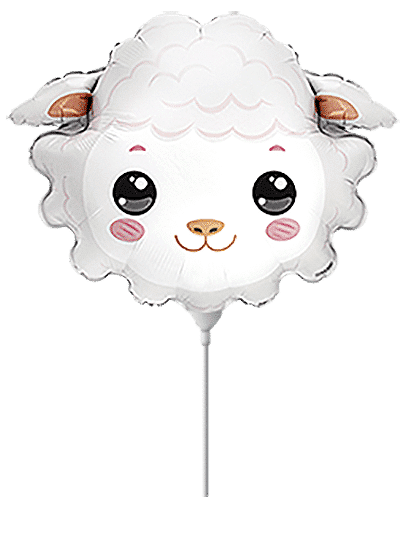 Fóliový balónek MINI Ovečka hlava 28 cm