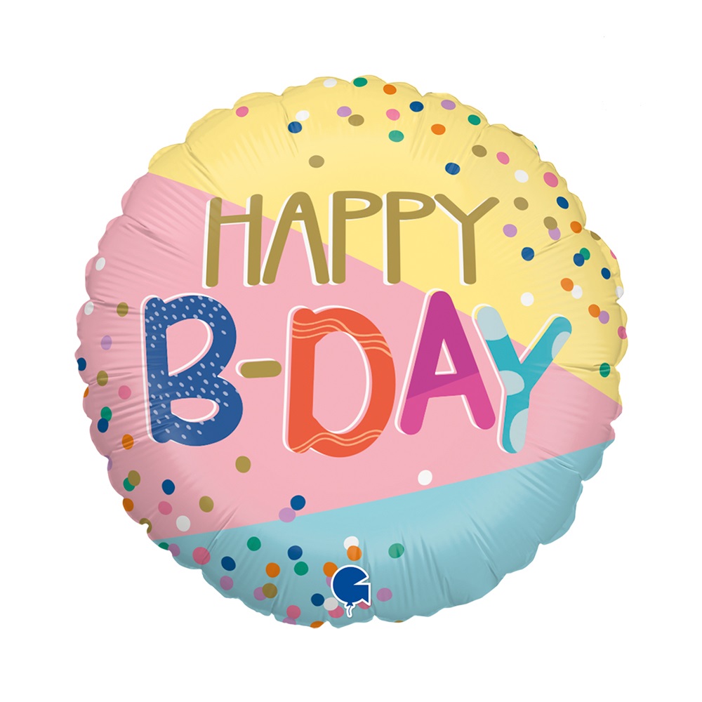 Fóliový balónek kruh Funky puntíky 46 cm