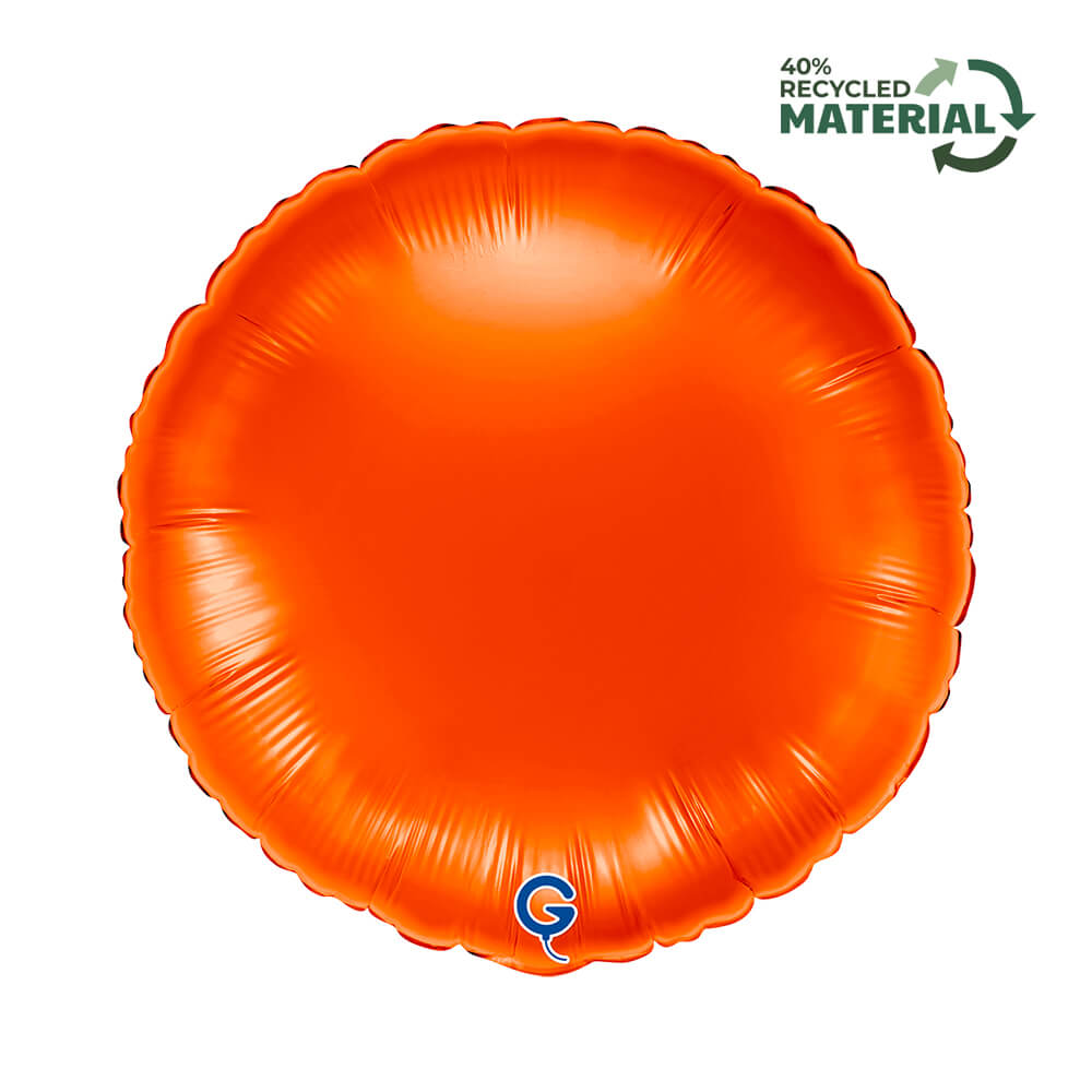 Fóliový balónek Kruh oranžový 46 cm