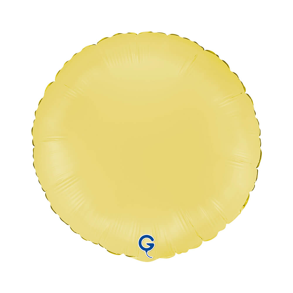 Fóliový balónek Kruh žlutý matný 46 cm