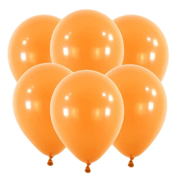 Latexové balonky oranžové 30 cm - 6 ks