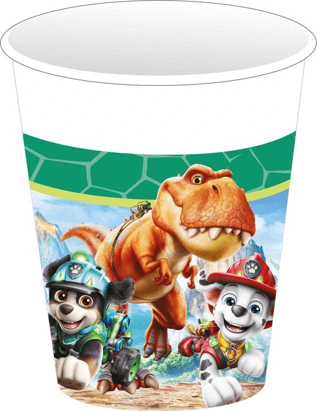 Papírové kelímky Tlapková patrola Dino movie 8 ks