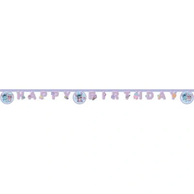 Závěsný baner Happy Birthday Stitch a Angel 2 m