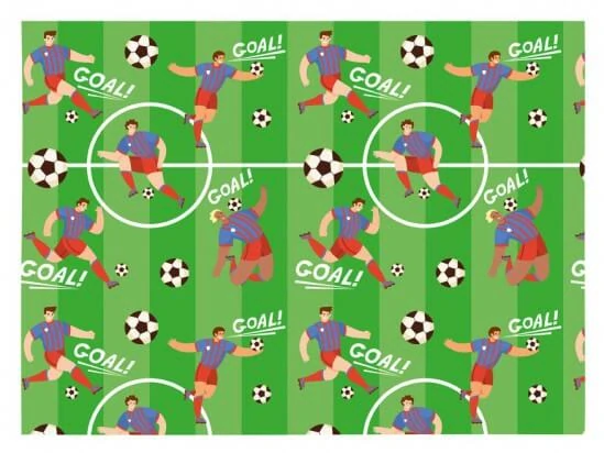 Balicí papír Fotbalisti 100 x 70 cm