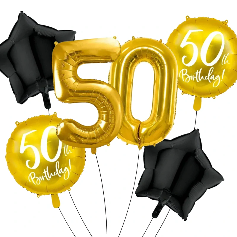 Sada fóliových balonků 50. narozeniny 6 ks