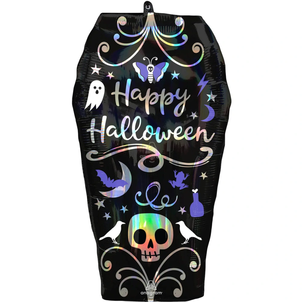 Fóliový balónek Halloween Rakev 38 x 68 cm