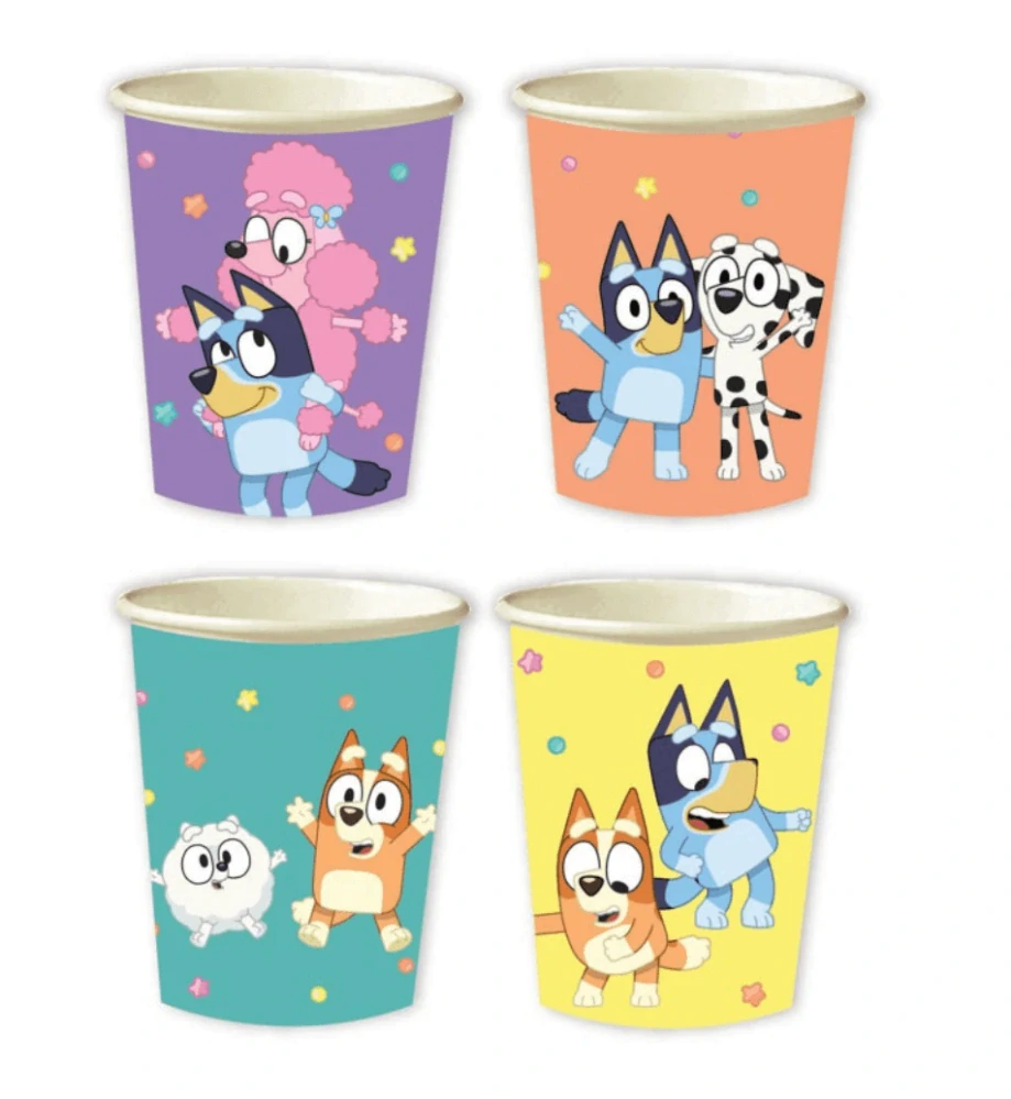 Papírové kelímky Bluey Hooray 8 ks