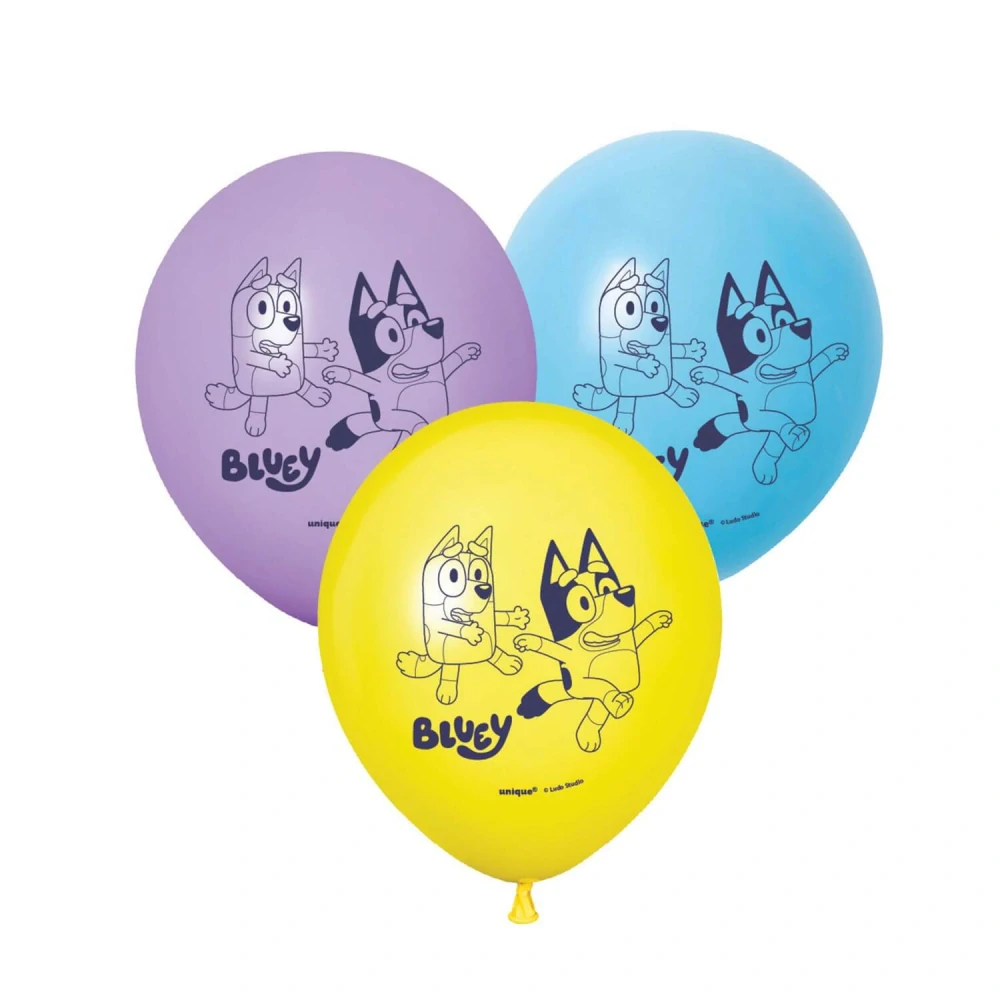 Latexové balónky Bluey Hooray 30 cm - 6 ks