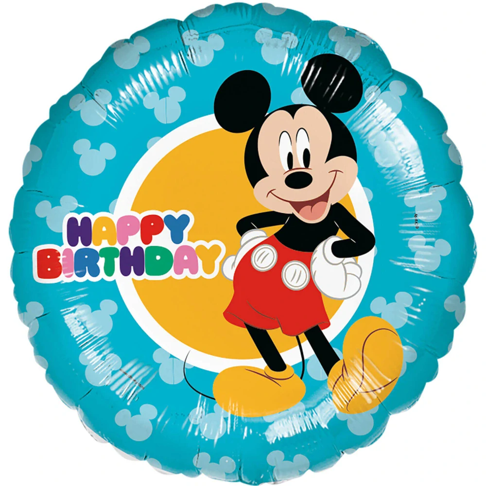 Fóliový balonek Mickey Mouse Happy Birthday kruh 45 cm