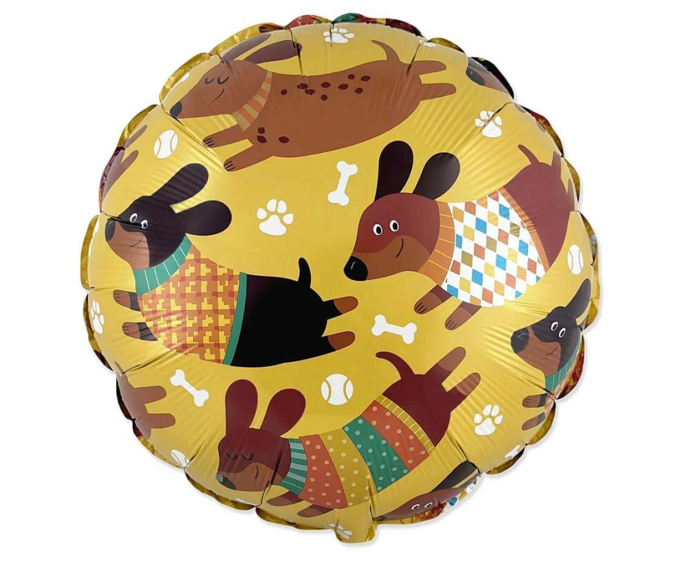Fóliový balonek Pejsci kruh 46 cm