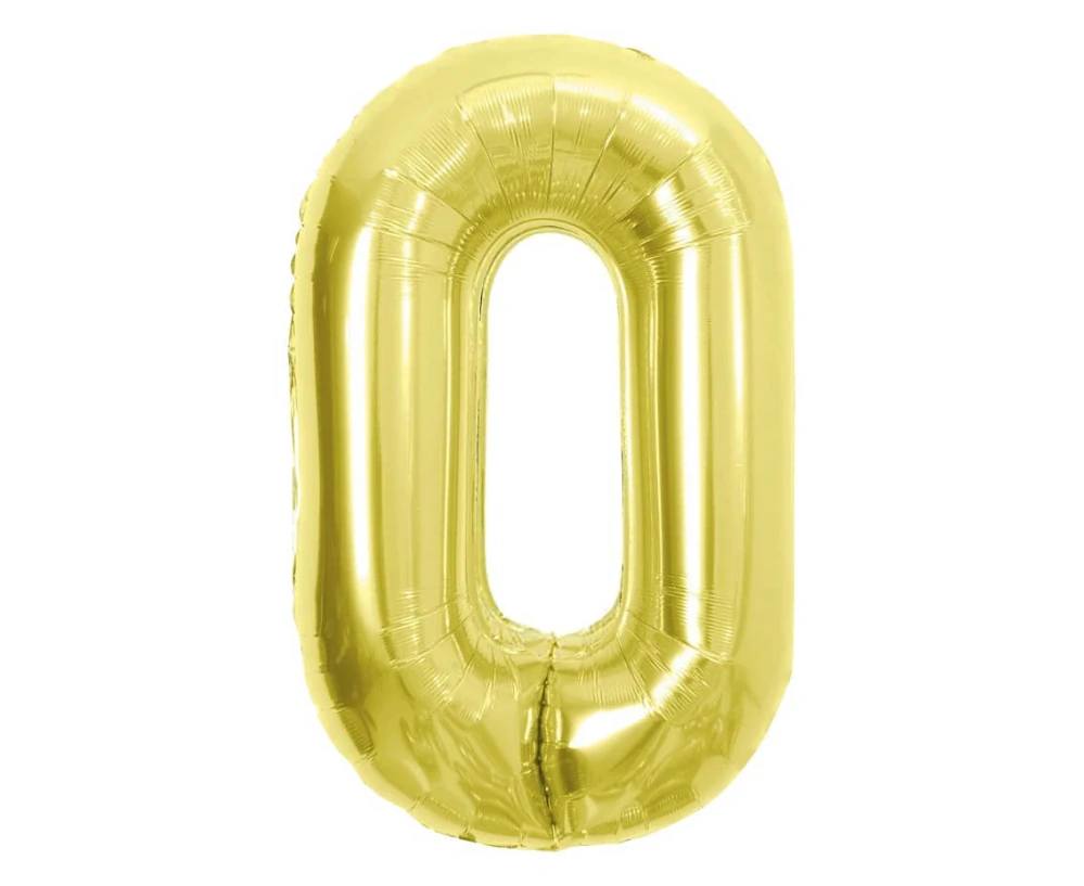 Foliová číslice 0 světle zlatá 85 cm