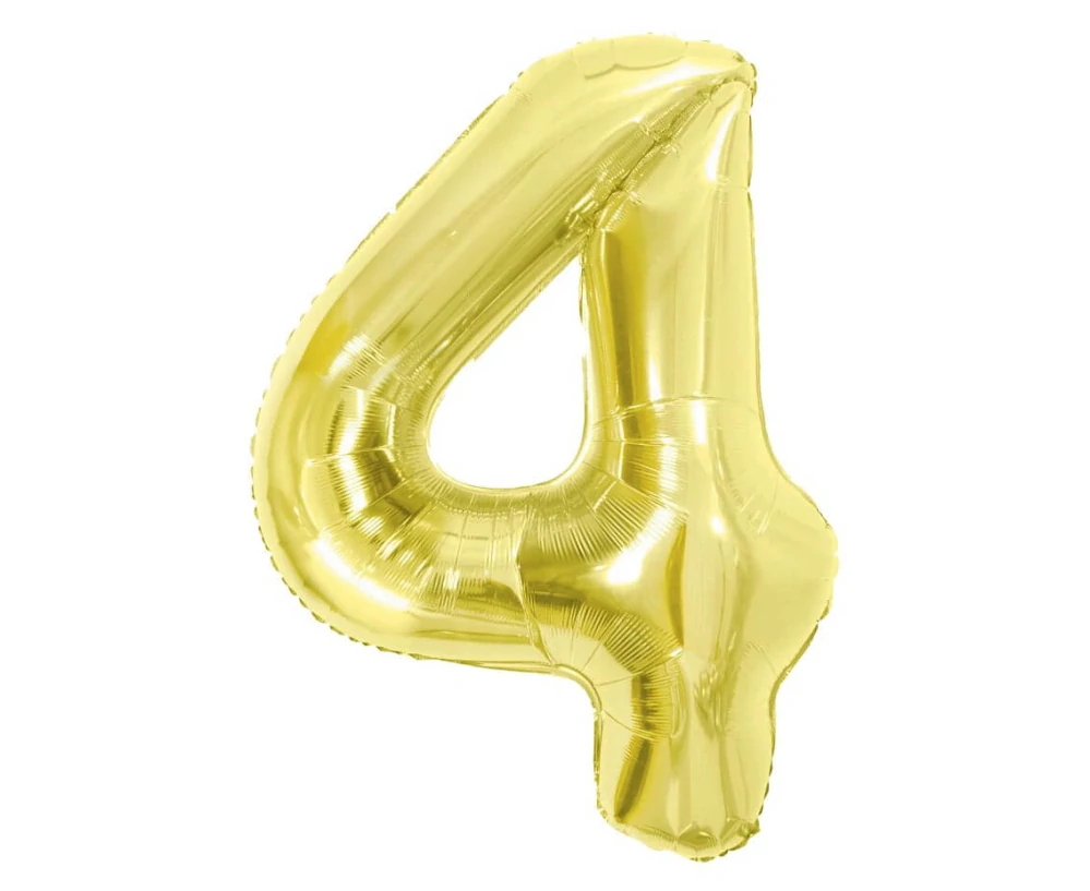 Foliová číslice 4 světle zlatá 85 cm