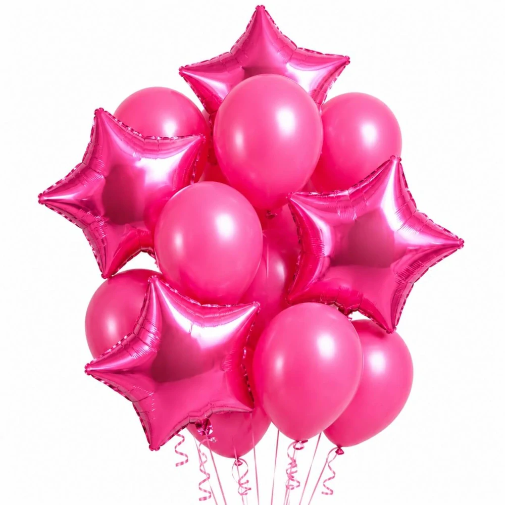 Balonkový buket Tmavě růžový 14 ks
