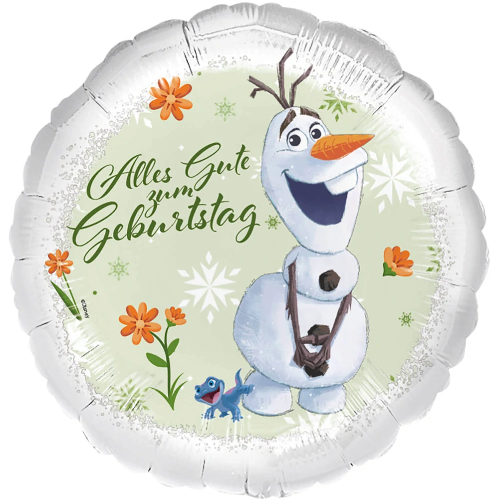Fóliový balonek Frozen Olaf a Bruni Alles Gute zum Geburtstag 45 cm