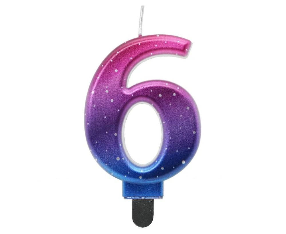 Dortová svíčka číslice 6 Noční obloha