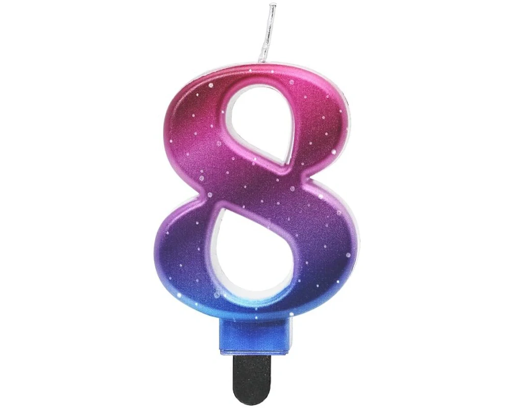 Dortová svíčka číslice 8 Noční obloha