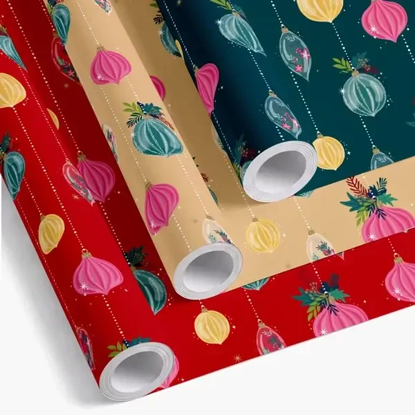 Balicí papír Vánoční ozdoby 70 cm × 5 m