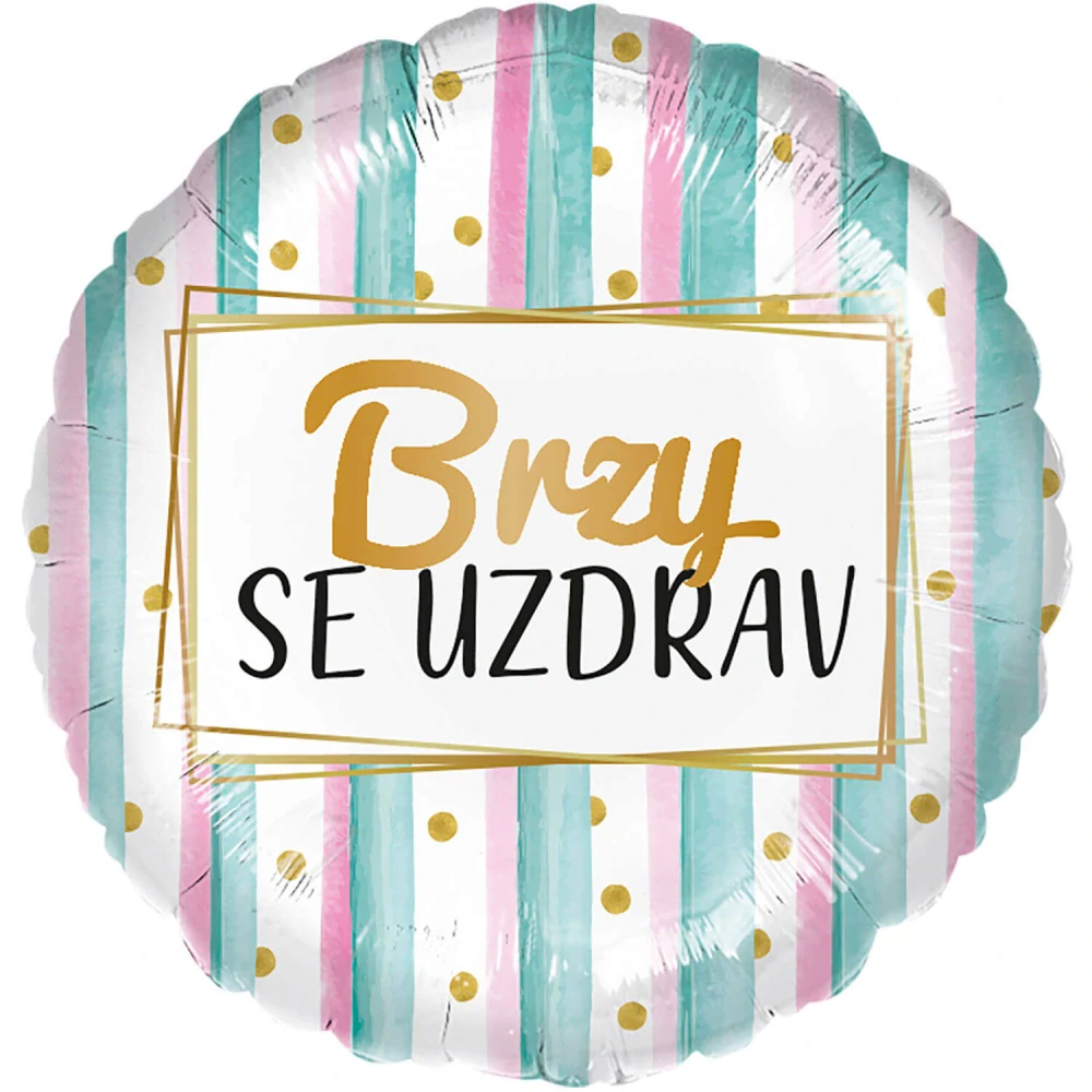Fóliový balónek Brzy se uzdrav kruh 45 cm