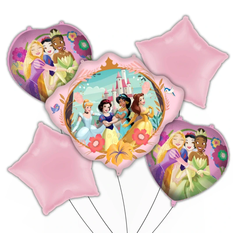 Sada fóliových balónků Disney Princezny 5 ks