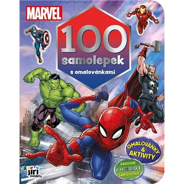 Samolepky s omalovánkami Marvel 100 ks