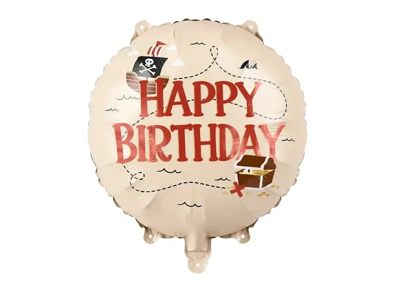 Fóliový balónek Happy Birthday Piráti 35 cm