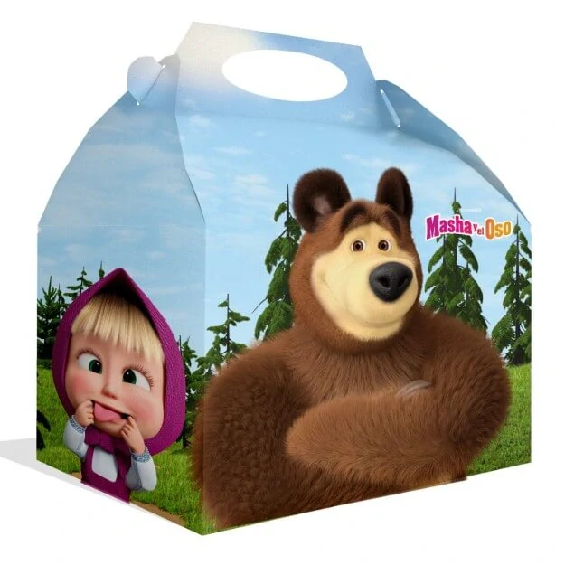 Dárkové krabičky Máša a medvěd 12 ks
