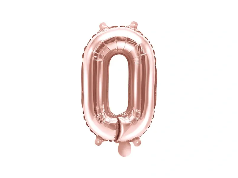 Foliová číslice - rose gold 0 - 35 cm