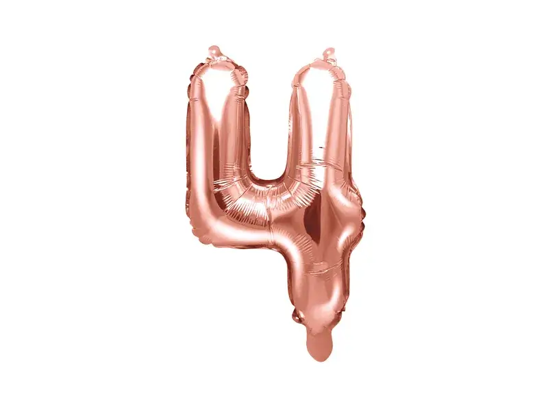 Foliová číslice - rose gold 4 - 35 cm