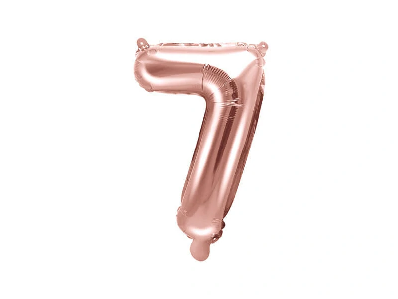 Foliová číslice - rose gold 7 - 35 cm