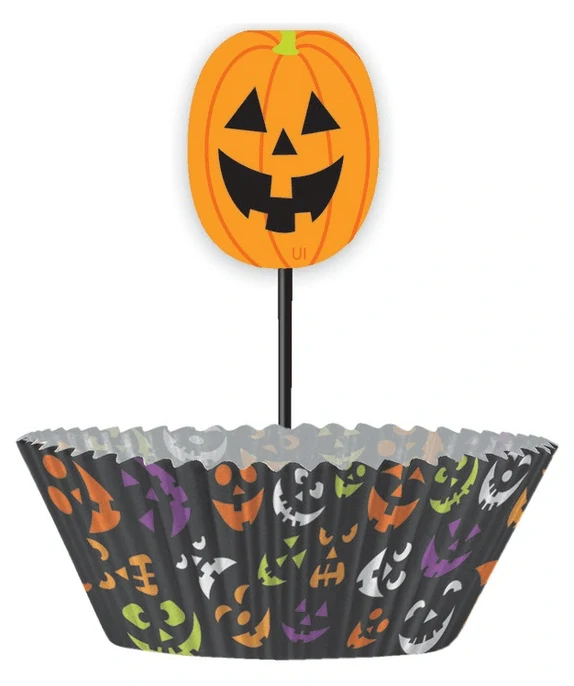 Košíčky na dortíky Halloween s dýní 24 ks