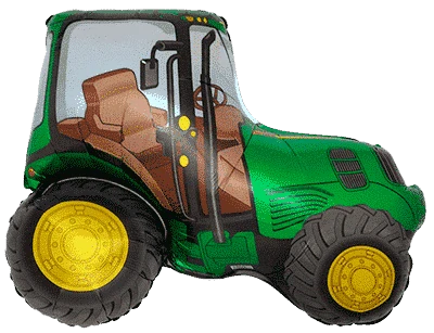 Fóliový balonek zelený traktor 94 × 75 cm