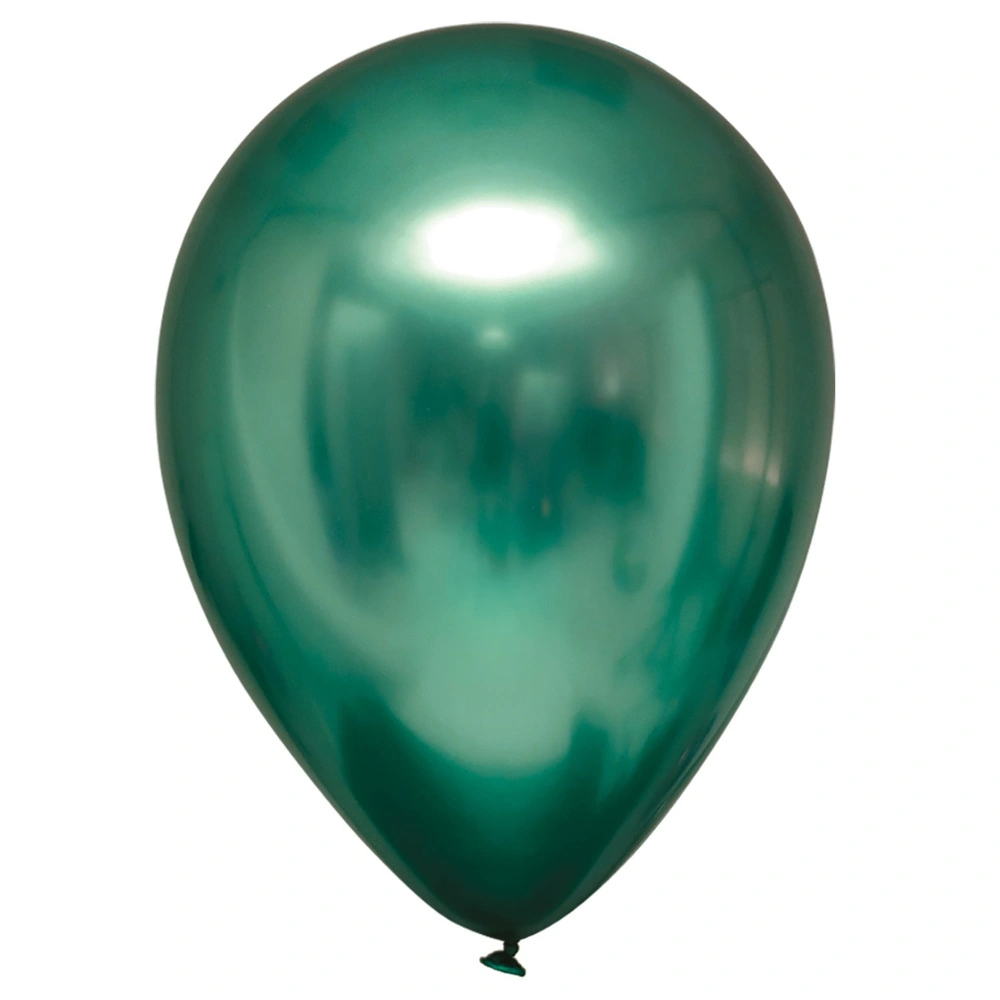 Dekorační chromový balonek Zelený 13 cm - 100 ks