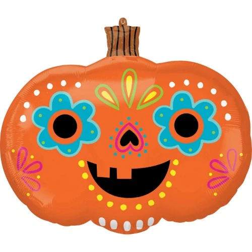 Foliový balonek Halloween - Day of the dead - Dýně 60 x 58 cm
