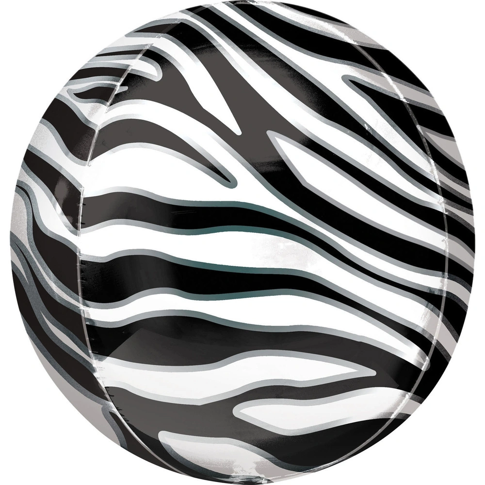 Foliový balonek koule Zebra 40 cm