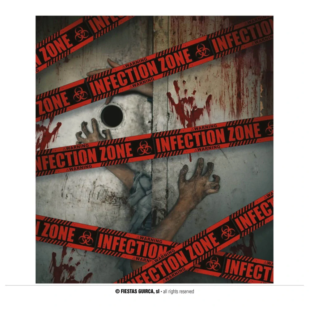 Dekorační výstražná páska Infection Zone 6 m