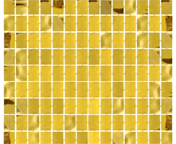 Party závěs zlaté čtverečky 100 x 200 cm
